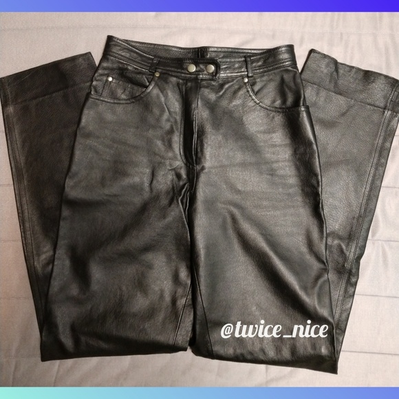 Guide Gear Leather Pants Size 8 Black - Picture 4 of 5